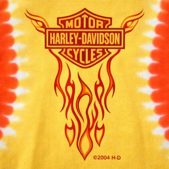 Harley-Davidson Tie Dye Graphic Tee 2004 Rossiter’s Sarasota Florida Women’s S/M - Picture 3 of 11